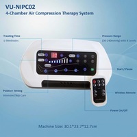 Sistema de Terapia de Compresión de Aire de 4 Cámaras de Grado Médico VU, Dispositivo de Drenaje Linfático Certificado CE MDR para Hospital y Hogar