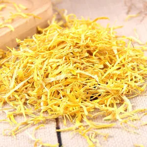 Wholesale Golden Chrysanthemum Petals Bulk Fragrance Dried Golden Long Petals Preserved Yellow Chrysanthemum Flower Petals Tea