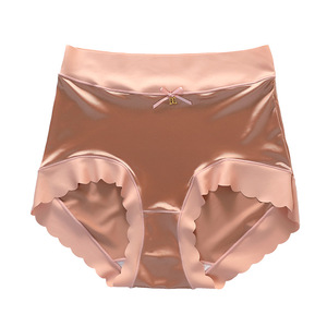 Nay1il Intimo Donna in Seta Ghiaccio <span class=keywords><strong>Senza</strong></span> Cuciture, <span class=keywords><strong>Slip</strong></span> in Raso di Seta Ghiaccio <span class=keywords><strong>Senza</strong></span> Traccia a Vita Media, <span class=keywords><strong>Slip</strong></span> Lavorati a Maglia Tinta Unita - Product Image 1