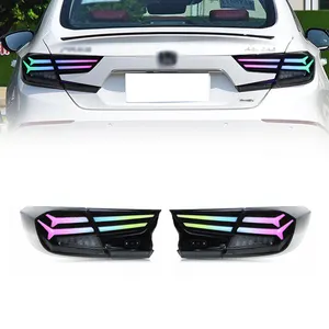 Low price For Honda Accord 2018-2022 Led Tail Lights Rear Lamp sequential Dynamic Light RGB style