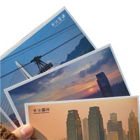 Impresión de postales de viaje de papel Premium personalizado troquelado personalizado de China