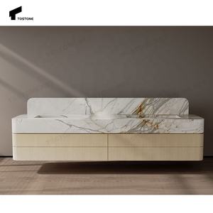 خزانة خشبية مخصصة من الحجر الطبيعي بتصميم عصري من tustone للحمام والفيلات الفاخرة أو استخدام الفندق/المطبخ - Product Image 1