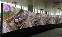 Mur vidéo LCD ultra haute définition de 55 pouces avec rétroéclairage LED direct, luminosité de 500 cd/m² pour la publicité et les événements sportifs