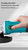 Meuleuse d'angle électrique filaire professionnelle industrielle 100 mm en acier inoxydable brossé, 11000 tr/min, interrupteur à glissière, OEM ODM OBM DIY