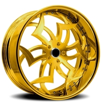 Jantes forgées SW Deep Dish en aluminium brossé argenté, personnalisées, 2 pièces, 20-26 pouces, à motif tourbillon directionnel, pour Corvette C8 Challenger SRT Model S