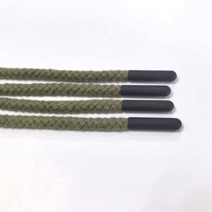 Olive Green Cotton Multi-Strand <b>Braid</b> Round Rope Shoelace Drawstring <b>Accessories</b> for Sweater Waist Shoes Hats Factory Outlet - Product Image 2