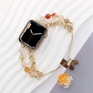 Nouveau <span class=keywords><strong>bracelet</strong></span> de montre intelligent en <span class=keywords><strong>pierre</strong></span> naturelle pour femmes Bracelets perlés pour <span class=keywords><strong>bracelet</strong></span> de montre <span class=keywords><strong>apple</strong></span> 8/7/6/5/4/3/2 - Product Image 3
