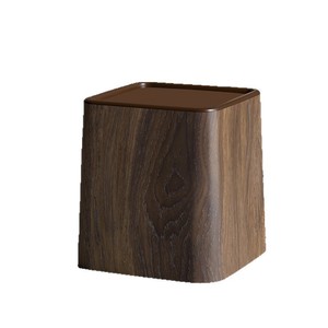 Mini poubelle de bureau en plastique, motif bois rétro, petite corbeille à papier pour hôtel, bureau, chambre - Product Image 1