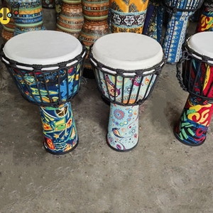 Vente en gros de motifs d'art colorés instrument de <span class=keywords><strong>musique</strong></span> traditionnel congo africain djembé ensemble de jouets à percussion tambour à main pour adultes - Product Image 4