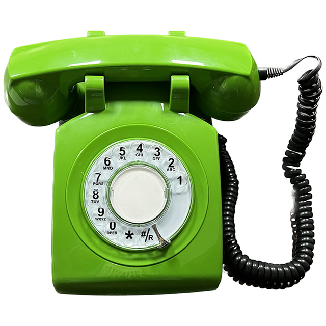 Free Customization Retro Phone Rotary Dial Telephone Antique Brass Landline Android Phones