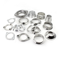 Pemasok Mesin CNC Baja Aluminium Titanium Flensa Knalpot 3" 4" Kit Perbaikan Flensa Knalpot Flensa Pipa Fleksibel Knalpot OEM