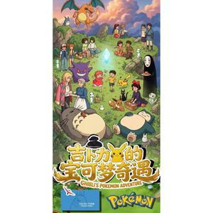 YQ 100 Pièces Nouvelles Cartes de Collection Pokémon Ghibli's Adventure Fan Art Papier Imprimé en Couleur Boîte Mystère Haute Qualité - Product Image 1