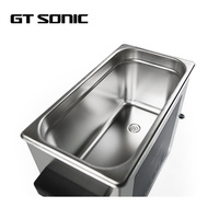GTSONIC CE RoHS Industri 300W 6L 40khz Timer Digital Listrik Baja Tahan Karat SUS304 Plastik Pembersih Ultrasonik Air Panas Baru