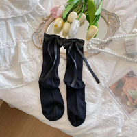 Chaussettes pour femmes de style coréen, respirantes, douces, à nœud papillon, pour l'été, vente en gros d'usine