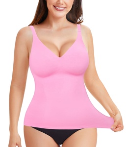 Femmes de haute qualité lisse col en V Shaper Camisole meilleur gilet de Compression contrôle du ventre Shaper <span class=keywords><strong>haut</strong></span> enveloppement taille moulante shapewear - Product Image 1
