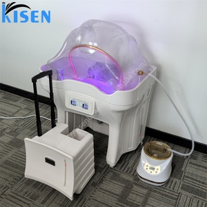 KISEN - Lavabo Portátil de Lujo para Lavado de Cabello con Tanque de Agua y Barra Extensible para Uso en Salones de Belleza - Product Image 3