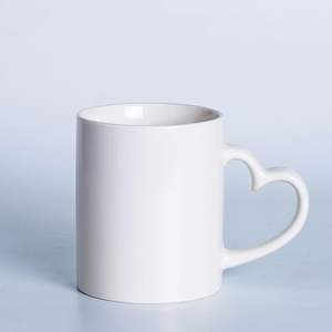 Heart Shaped <b>Handle</b> White Cup/<b>Mugs</b> Ceramic <b>Mugs</b> Coated Cup Thermal Transfer Cups Wholesale <b>with</b> Custom/LOGO Gift - Product Image 3