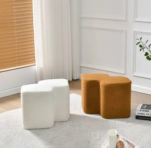 Taburete <span class=keywords><strong>para</strong></span> cambiar zapatos <span class=keywords><strong>de</strong></span> dormitorio, taburete pequeño <span class=keywords><strong>de</strong></span> piel <span class=keywords><strong>de</strong></span> cordero <span class=keywords><strong>para</strong></span> sala <span class=keywords><strong>de</strong></span> estar, taburete sencillo <span class=keywords><strong>para</strong></span> el hogar - Product Image 5