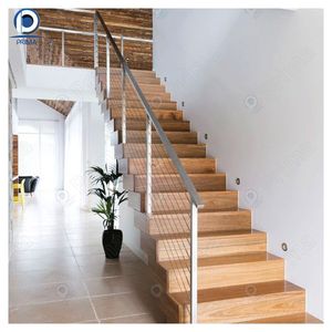 Escalera Flotante Moderna de Madera Prima, Escalera en Voladizo con Peldaños Abiertos - Product Image 2