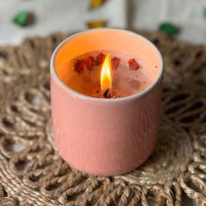 Frascos de Cerámica Mate con Tapa para Velas, Diseño Cilíndrico Moderno para Fragancias del Hogar y Manualidades - Product Image 1