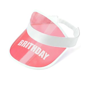 Casquette Visière Transparente en PVC Colorée pour Fête d'Anniversaire, Chapeau de <span class=keywords><strong>Soleil</strong></span>, Protection Solaire, Casquette de Sport, Visière Ouverte pour la Plage, Unisexe, Logo Personnalisé - Product Image 3