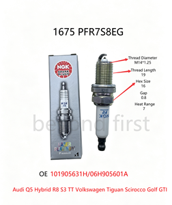 Bujía Original NGK PFR7S8EG 1675 para Audi Q5 Hybrid R8 Coupe Spyder S3 TT <span class=keywords><strong>Volkswagen</strong></span> Tiguan Scirocco R <span class=keywords><strong>Golf</strong></span> GTI Magotan - Product Image 6