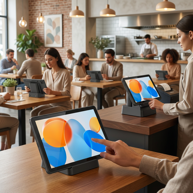10.95 Inch Android Commercial Portable POS Tablet with Built-in Battery or Restaurant Coffee Shop
