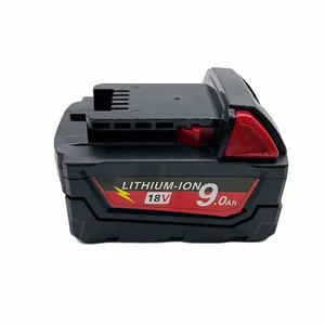 Para <span class=keywords><strong>Milwaukee</strong></span> 18V 9.0Ah <span class=keywords><strong>batería</strong></span> de litio de repuesto <span class=keywords><strong>M18</strong></span> XC 48-11-1860 48-11-1850 48-11-1840 48-11-1820 baterías recargables - Product Image 2