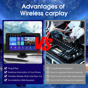 מערכת ניווט לרכב ניידת 7 אינץ' אוניברסלית עם מסך מגע IPS, אנדרואיד, GPS, CarPlay, בלוטות', WIFI, FM, מפות חינם, נגן MP5 - Product Image 6