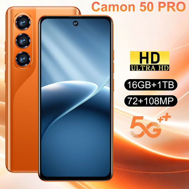 C50 16G+1TB 5G Smartphone Android 15 7.3 Inch Celulares Unlocked Full Screen Touchscreen Long Battery Life Fast Shipping