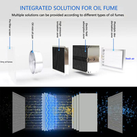 Précipitateur électrostatique d'air purifié ESP pour cuisine, personnalisable en usine, avec UV, efficacité d'adsorption de 98 %, évacuateur de fumée
