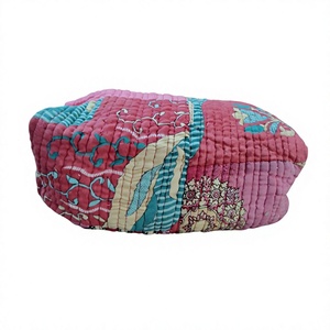 Corn husk clutch pouch Durable makeup pouch wholesale Soft portable cosmetic bag Lightweight puffer bag handle gift for her - Product Image 1