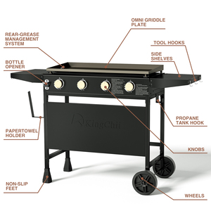 Comercial plegable de acero fundido China portátil <span class=keywords><strong>comprar</strong></span> ahumador Gas barbacoa parrilla MIIRE máquina fabricante al aire libre para la venta - Product Image 2