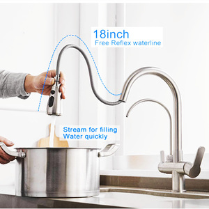 <span class=keywords><strong>Rubinetto</strong></span> da Cucina YenvQee <span class=keywords><strong>con</strong></span> Ionizzatore a Induzione, Acqua Calda/Fredda, Rotazione a 360 Gradi, Spruzzatore Telescopico <span class=keywords><strong>con</strong></span> <span class=keywords><strong>Filtro</strong></span> per Uso Domestico - Product Image 5