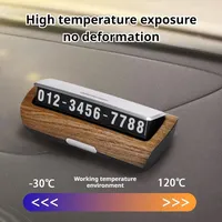 Plaque d'immatriculation temporaire universelle Micora de style luxueux en ABS pour voiture avec numéro de téléphone lumineux caché et ornement de tableau de bord mobile