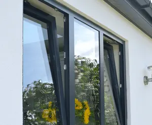 Ventanas de aluminio de doble triple acristalamiento, inclinación y giro