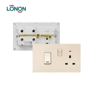 Home application 2 gang 1 way black electrical socket wall switch ce switches and socket