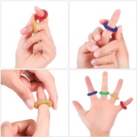 Anneau de massage des doigts à picots, anneaux sensoriels pour acupression, jouets anti-stress pour massage des doigts