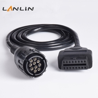 Câble de connexion de diagnostic pour moto OBD2 16 broches vers 10 broches de 1,5 m