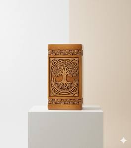 Urna Funeraria de Madera de Lujo Lista para la Venta con Diseño Floral Tallado a Mano, Urna Conmemorativa para Cenizas Humanas - Product Image 5
