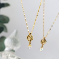 Collar con Logotipo Personalizado del Fabricante, Collar de Acero Inoxidable Resistente al Agua y al Deslustre, Chapado en Oro de 18k con Forma de Corazón para Mujer