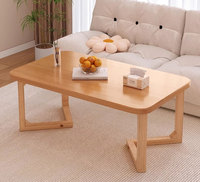 Table basse minimaliste pour salon, pieds en bois, idéale pour petits espaces, table d'appoint pour appartement, location, mobilier de maison