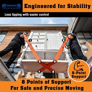 <span class=keywords><strong>Eslinga</strong></span> de Elevación de Carga Ajustable de Nylon <span class=keywords><strong>Naranja</strong></span> Frima para 2 Personas, 5cm de Ancho, 660lbs, Correa Resistente para Mudanza de Muebles, 2.8m - Product Image 5