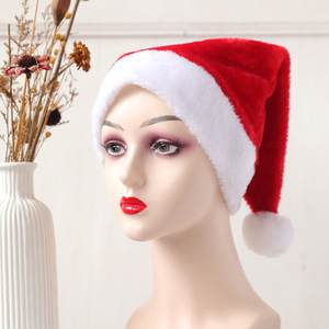 Décoration de fête du Nouvel An, chapeau de Noël hexagonal pour enfants et adultes, en tissu non tissé, en fourrure courte ou longue, pour les fêtes - Product Image 6