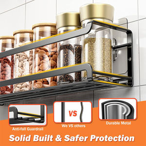 Étagères à épices debout en acier inoxydable pour réfrigérateur, quatre niveaux, résistantes à la chaleur, durables, pour le rangement des épices - Product Image 4