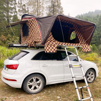 4WD Overland Quick Set-Up Tente de toit à coque rigide avec tissu de toile d'espace spacieux pour le camping pour 2 à 3 personnes