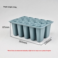 Moule à crème glacée en silicone créatif à 10 liens Plateau à glace d'été facile à libérer pour les aliments faits maison Nouveau fabricant de crème glacée domestique