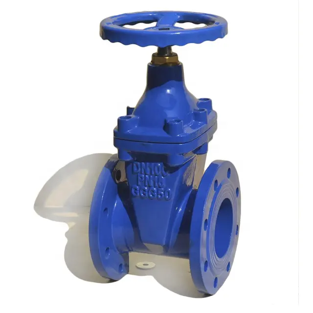 cast Iron Pn16 Dn100 Water Din 3352 F4 Resilient Seat Flanged Gate Valve