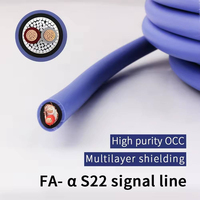 Câble de signal audio HiFi, noyau OCC haute pureté, blindage multicouche, coton amortissant, câble d'interconnexion audio pour système audio DIY