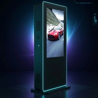 Envío Rápido, Pantalla LCD Publicitaria para Exteriores Tongheng con Control Táctil de 32/43/49/55/65/75 Pulgadas, con Soporte de Pie, IP65, para Escuelas y Edificios